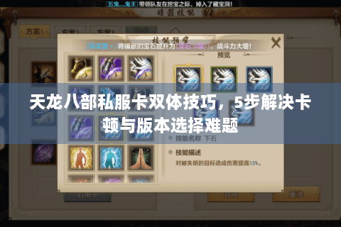 天龙八部私服卡双体技巧，5步解决卡顿与版本选择难题