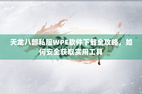 天龙八部私服WPE软件下载全攻略，如何安全获取实用工具