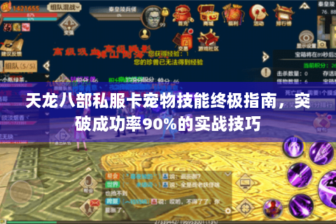 天龙八部私服卡宠物技能终极指南，突破成功率90%的实战技巧