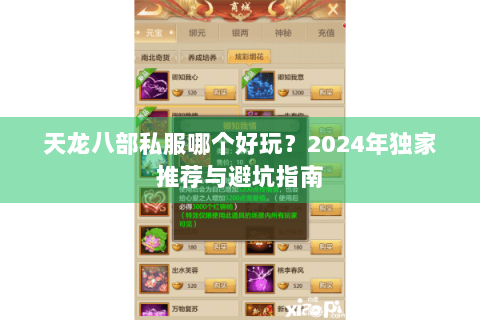 天龙八部私服哪个好玩？2024年独家推荐与避坑指南