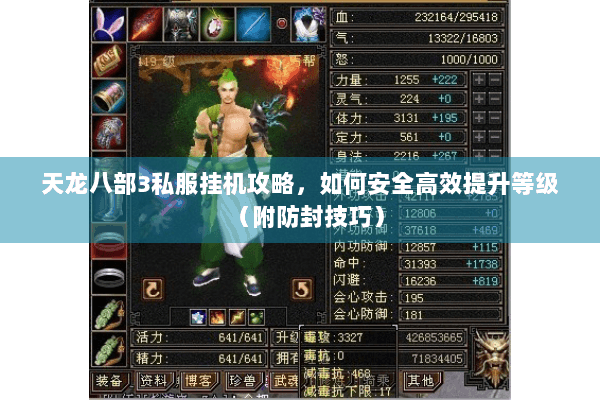 天龙八部3私服挂机攻略，如何安全高效提升等级（附防封技巧）