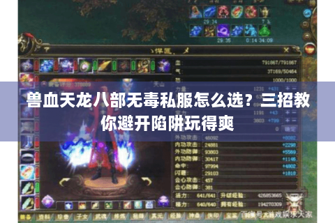 兽血天龙八部无毒私服怎么选？三招教你避开陷阱玩得爽