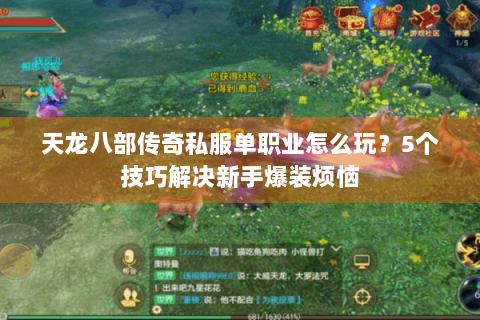 天龙八部传奇私服单职业怎么玩？5个技巧解决新手爆装烦恼