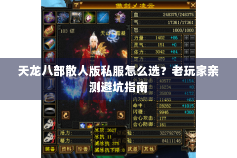 天龙八部散人版私服怎么选？老玩家亲测避坑指南
