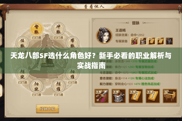 天龙八部SF选什么角色好？新手必看的职业解析与实战指南