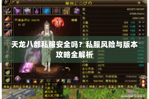 天龙八部私服安全吗？私服风险与版本攻略全解析