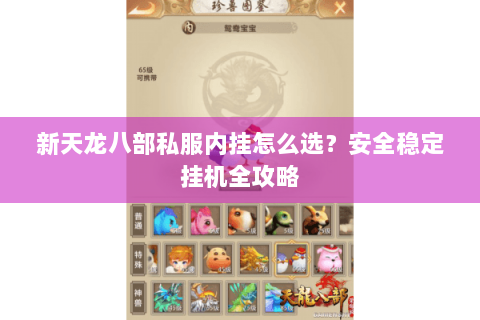新天龙八部私服内挂怎么选？安全稳定挂机全攻略