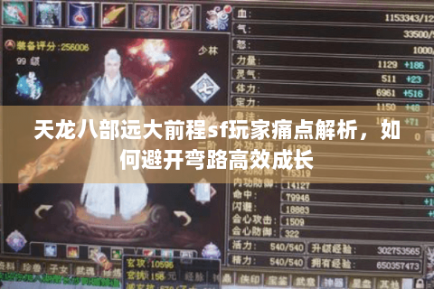 天龙八部远大前程sf玩家痛点解析，如何避开弯路高效成长
