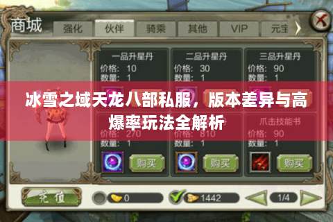 冰雪之域天龙八部私服，版本差异与高爆率玩法全解析