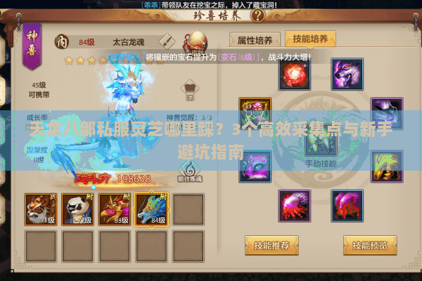 天龙八部私服灵芝哪里踩？3个高效采集点与新手避坑指南