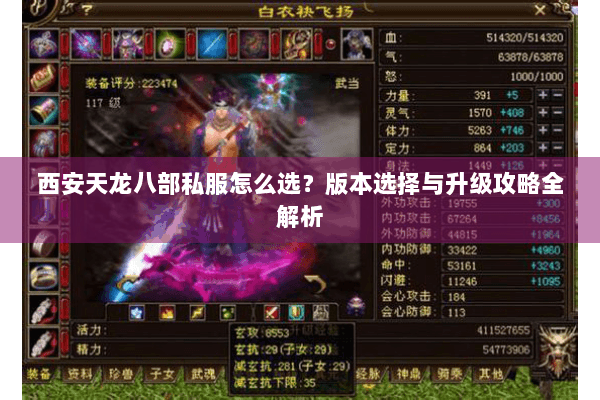 西安天龙八部私服怎么选？版本选择与升级攻略全解析