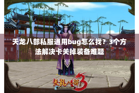 天龙八部私服通用bug怎么找？3个方法解决卡关掉装备难题