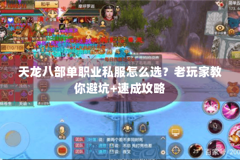天龙八部单职业私服怎么选？老玩家教你避坑+速成攻略