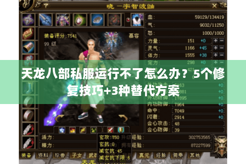 天龙八部私服运行不了怎么办？5个修复技巧+3种替代方案