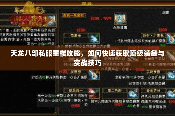 天龙八部私服重楼攻略，如何快速获取顶级装备与实战技巧