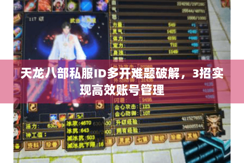 天龙八部私服ID多开难题破解，3招实现高效账号管理