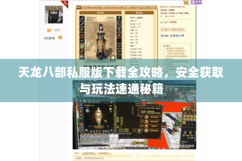 天龙八部私服版下载全攻略，安全获取与玩法速通秘籍