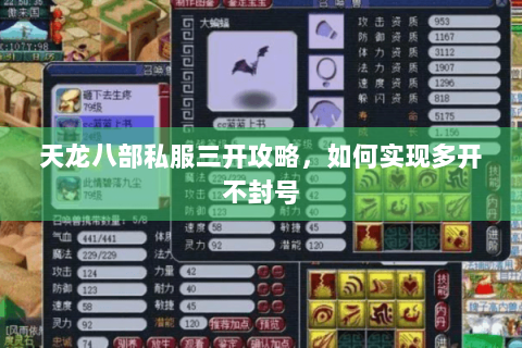 天龙八部私服三开攻略,如何实现多开不封号 天龙八部私服三开攻略,如何实现多开不封号