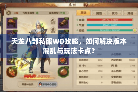 天龙八部私服WD攻略，如何解决版本混乱与玩法卡点？