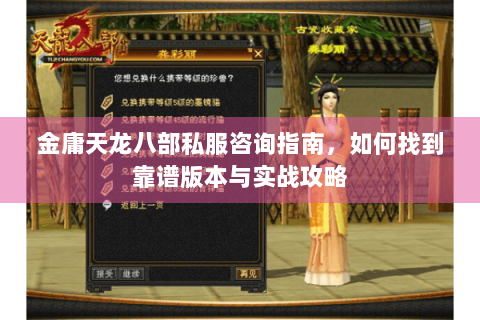 金庸天龙八部私服咨询指南，如何找到靠谱版本与实战攻略