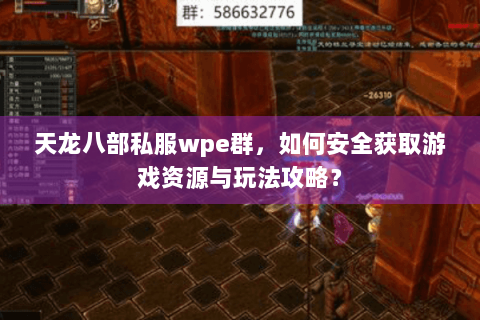 天龙八部私服wpe群，如何安全获取游戏资源与玩法攻略？
