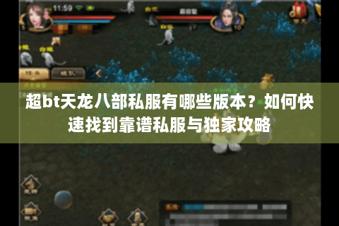 超bt天龙八部私服有哪些版本？如何快速找到靠谱私服与独家攻略