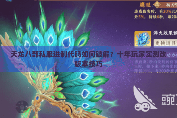 天龙八部私服进制代码如何破解？十年玩家实测改版本技巧