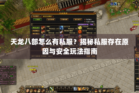 天龙八部怎么有私服？揭秘私服存在原因与安全玩法指南