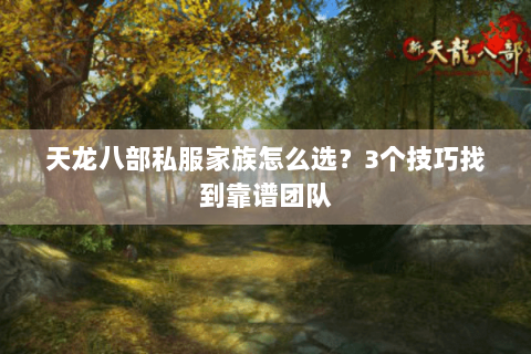 天龙八部私服家族怎么选？3个技巧找到靠谱团队