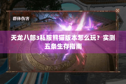 天龙八部3私服熊猫版本怎么玩？实测五条生存指南