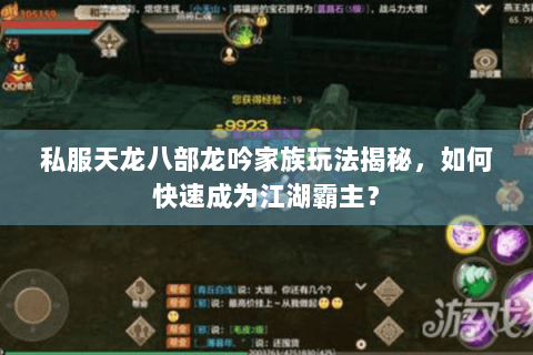 私服天龙八部龙吟家族玩法揭秘，如何快速成为江湖霸主？