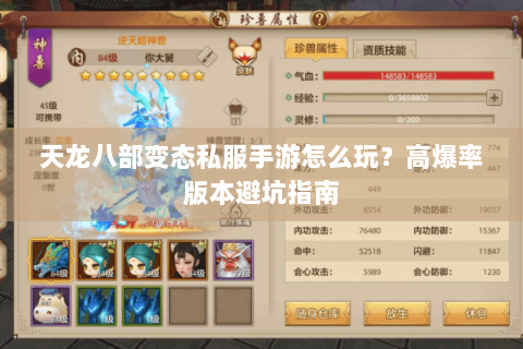 天龙八部变态私服手游怎么玩？高爆率版本避坑指南