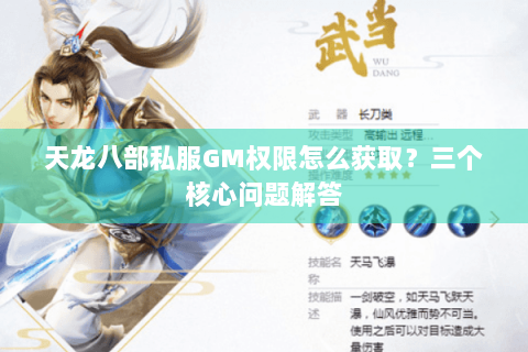 天龙八部私服GM权限怎么获取？三个核心问题解答