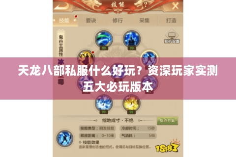 天龙八部私服什么好玩？资深玩家实测五大必玩版本