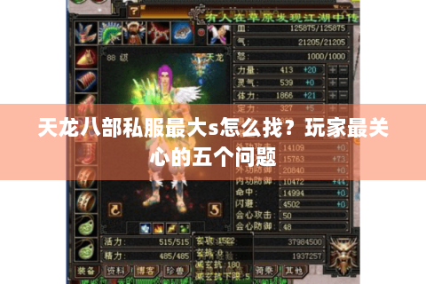 天龙八部私服最大s怎么找？玩家最关心的五个问题