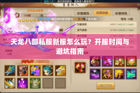 天龙八部私服新服怎么玩?开服时间与避坑指南 天龙八部私服新服怎么玩?开服时间与避坑指南