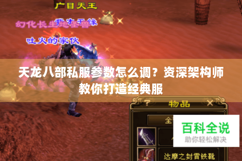 天龙八部私服参数怎么调？资深架构师教你打造经典服