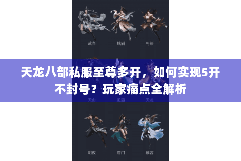 天龙八部私服至尊多开，如何实现5开不封号？玩家痛点全解析