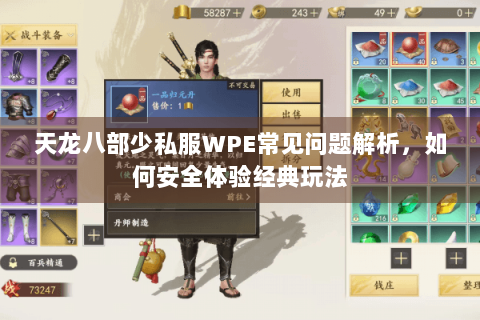 天龙八部少私服WPE常见问题解析，如何安全体验经典玩法