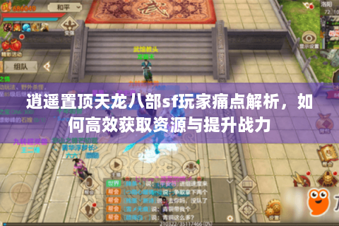 逍遥置顶天龙八部sf玩家痛点解析，如何高效获取资源与提升战力