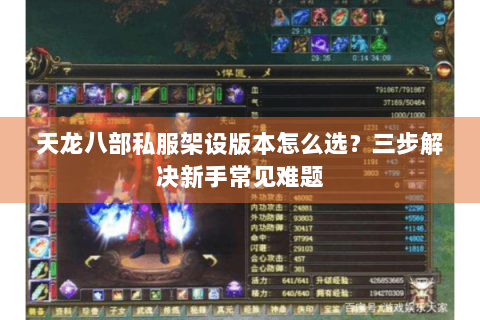 天龙八部私服架设版本怎么选？三步解决新手常见难题