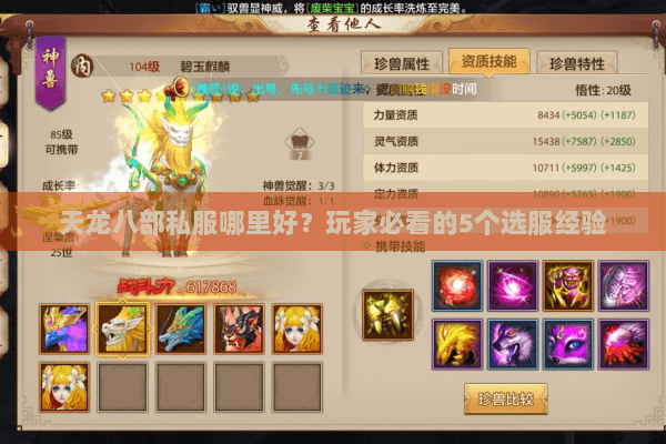 天龙八部私服哪里好？玩家必看的5个选服经验