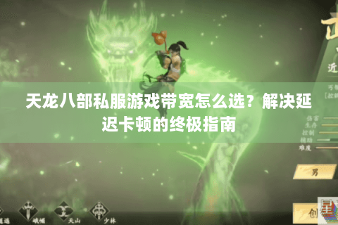 天龙八部私服游戏带宽怎么选？解决延迟卡顿的终极指南