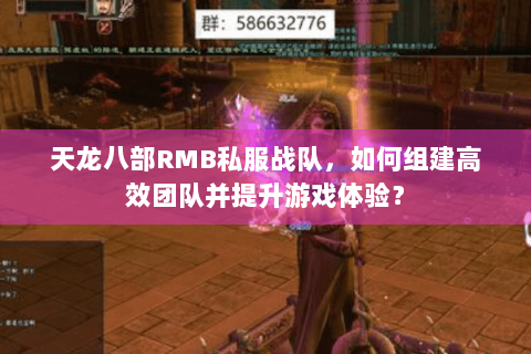天龙八部RMB私服战队，如何组建高效团队并提升游戏体验？