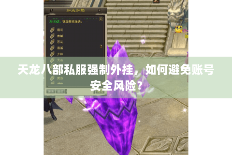 天龙八部私服强制外挂，如何避免账号安全风险？