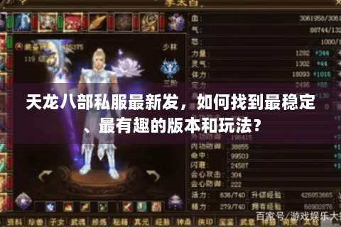 天龙八部私服最新发，如何找到最稳定、最有趣的版本和玩法？