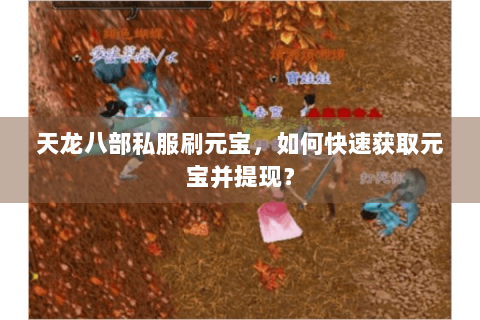 天龙八部私服刷元宝，如何快速获取元宝并提现？